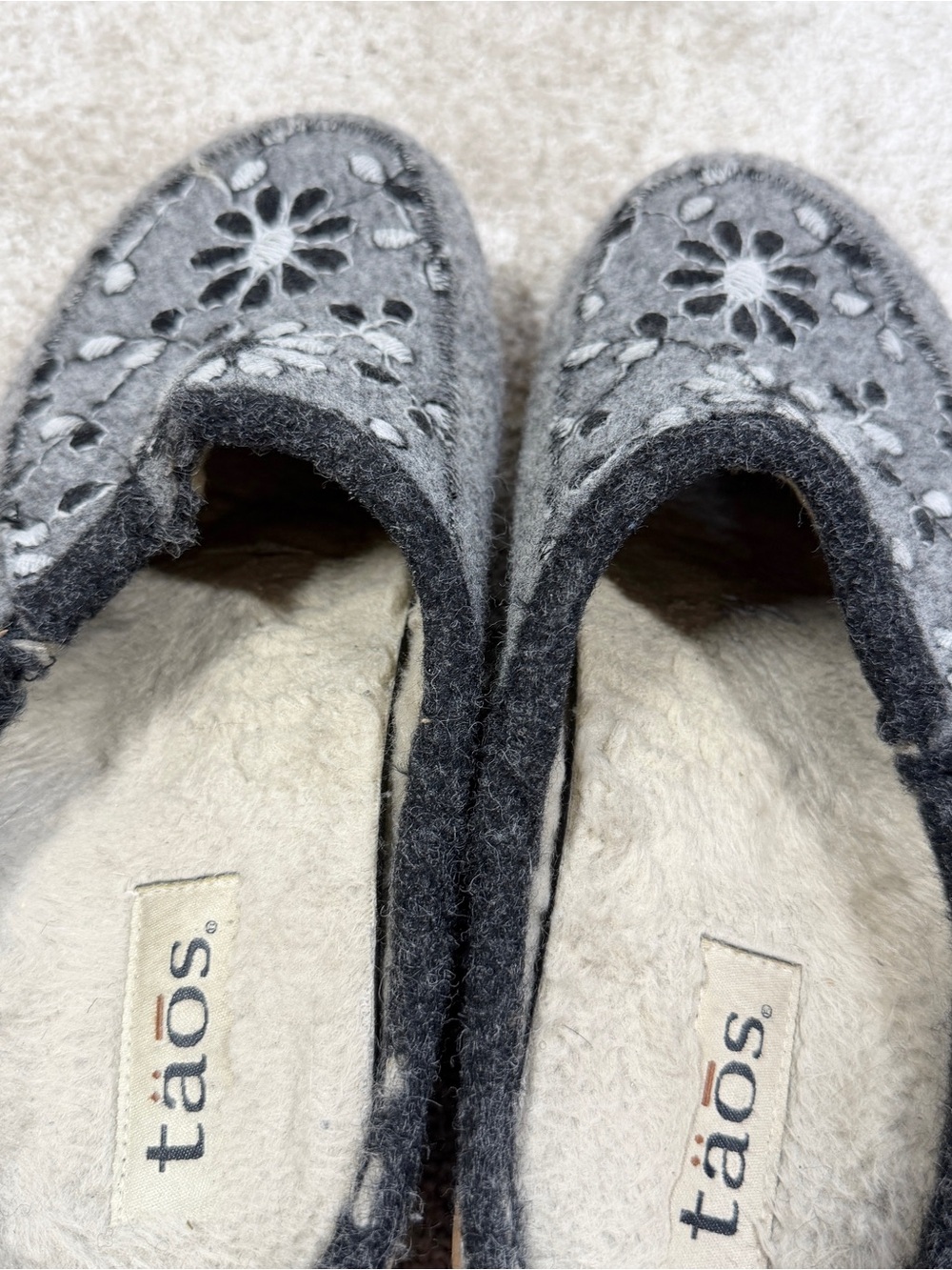Täos Footwear Women's Woolderness 2 Wool Blend Fur Clogs in Grey 40/US 9 - Picture 10 of 12